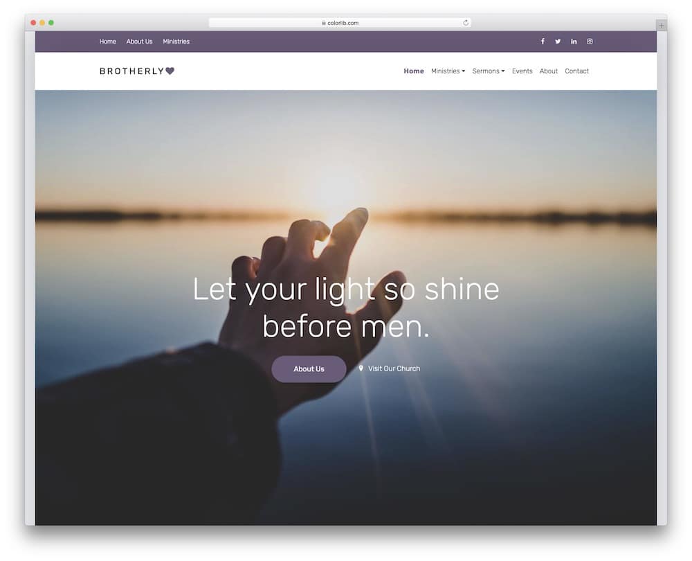 brotherlylove free church website template