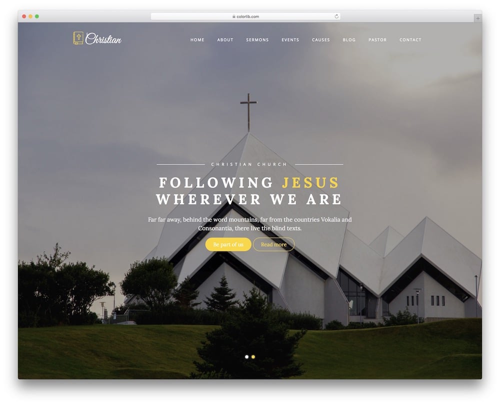 christian free website template