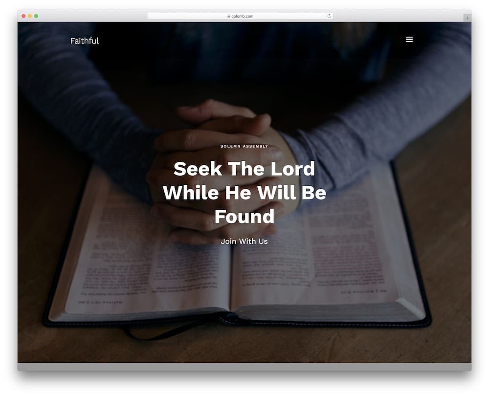 faithful free religious website template