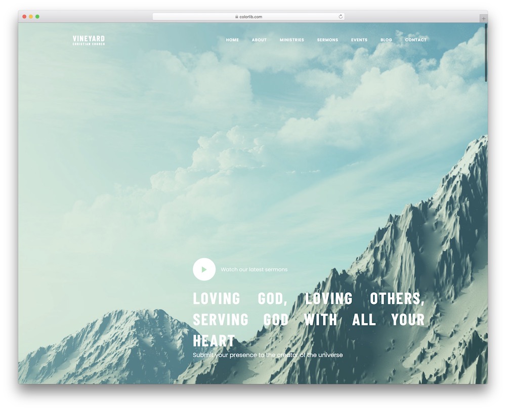 vineyard free church website template