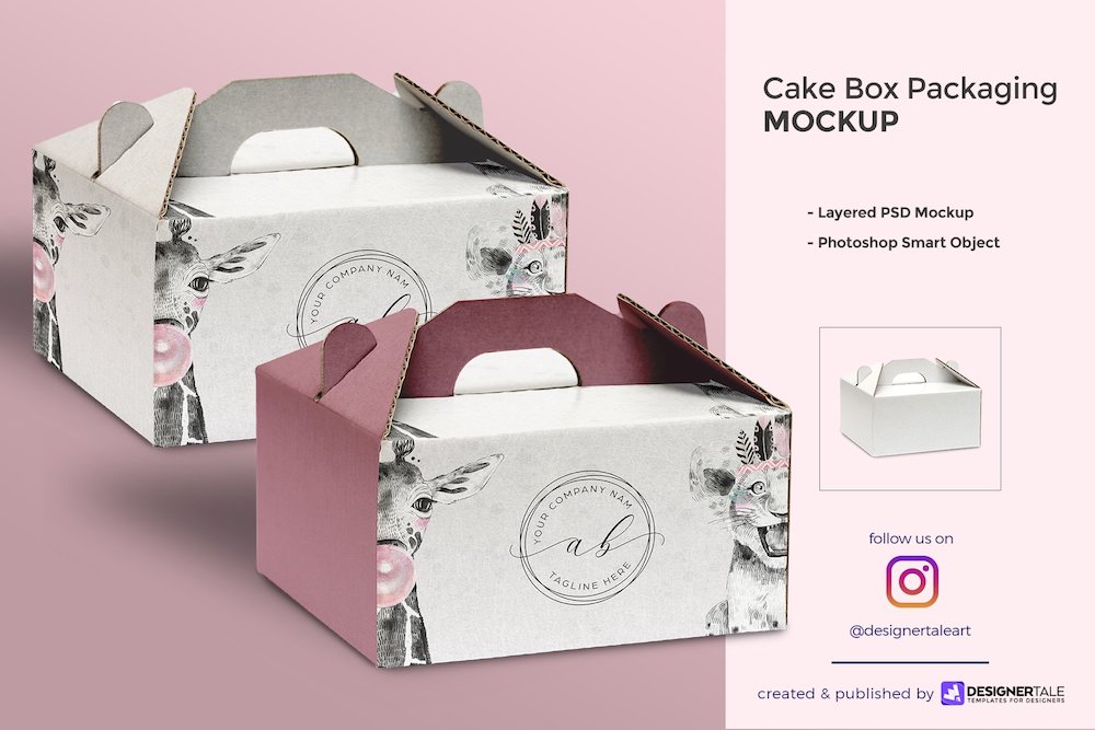 Cake Box Mockup Vector Art, Icons, and Graphics for Free Download