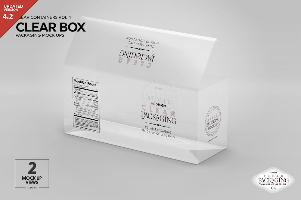 clear box packaging mockup