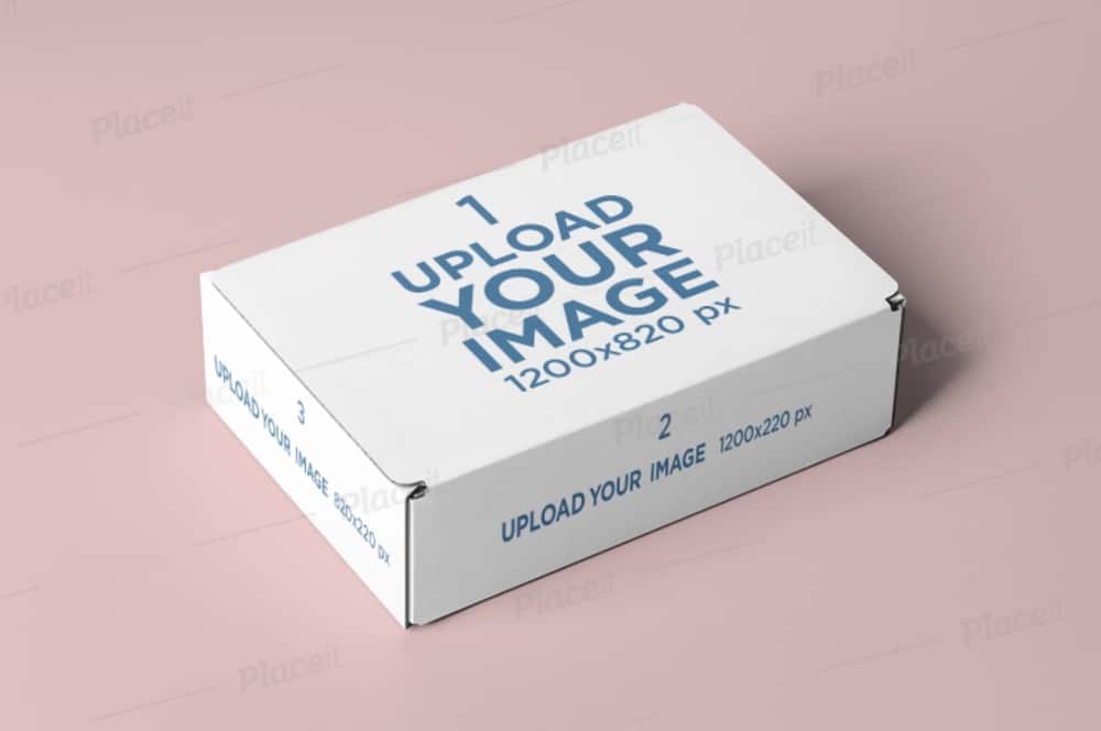 creative box with a solid color background