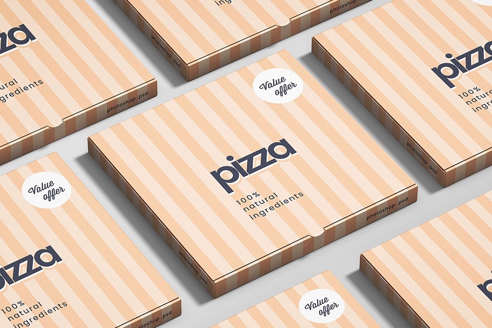 Free Pizza Box Mockup PSD - Designbolts