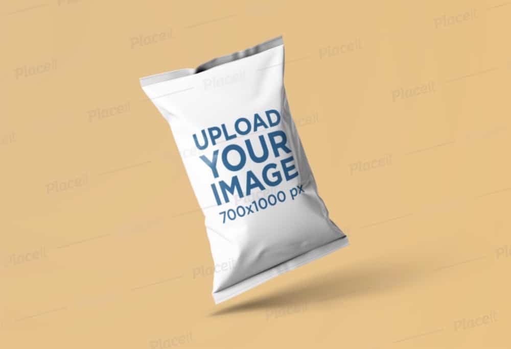 mockup of a chips bag