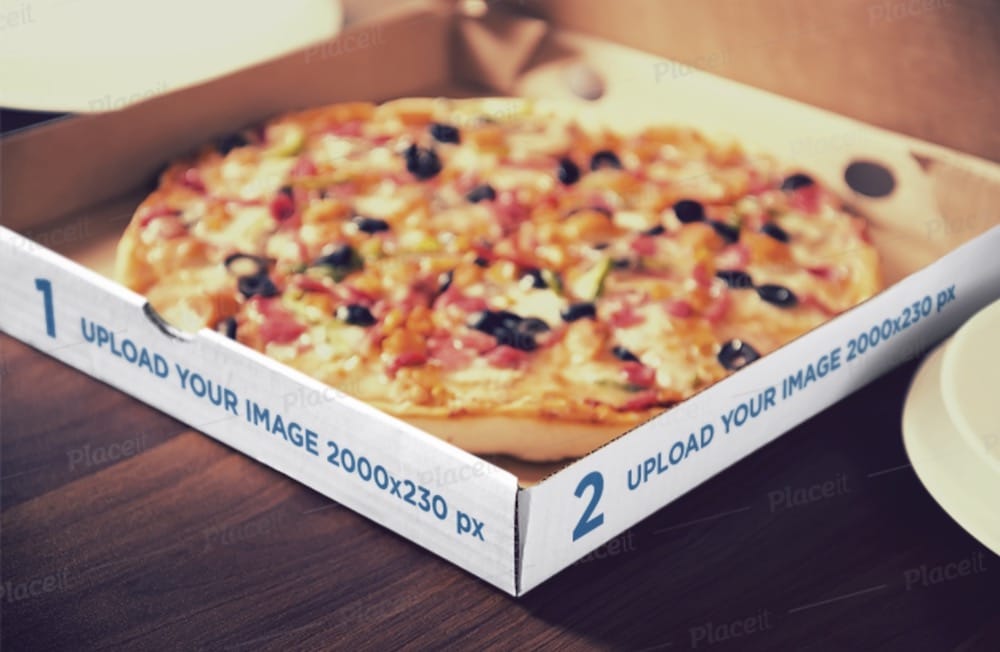 Free Takeaway Pizza Box Packaging Mockup PSD Set - Good Mockups