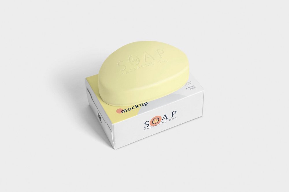 packaging box soap mockup