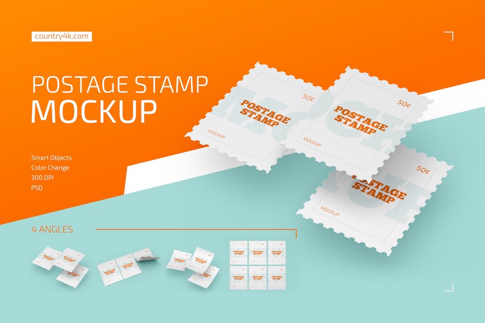 9 Postage Stamp Mockups (High-Quality PSDs) 2021 - ULTIDA