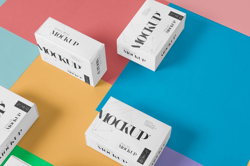 small box packaging mockups