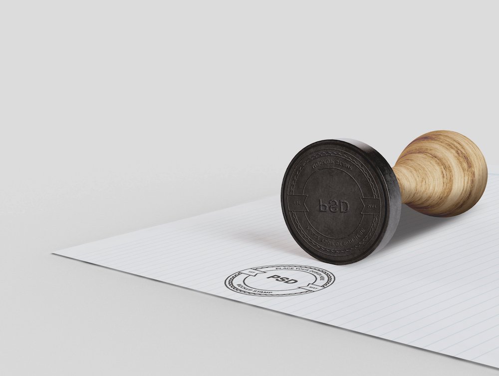 Rubber Stamp Mockup — Medialoot