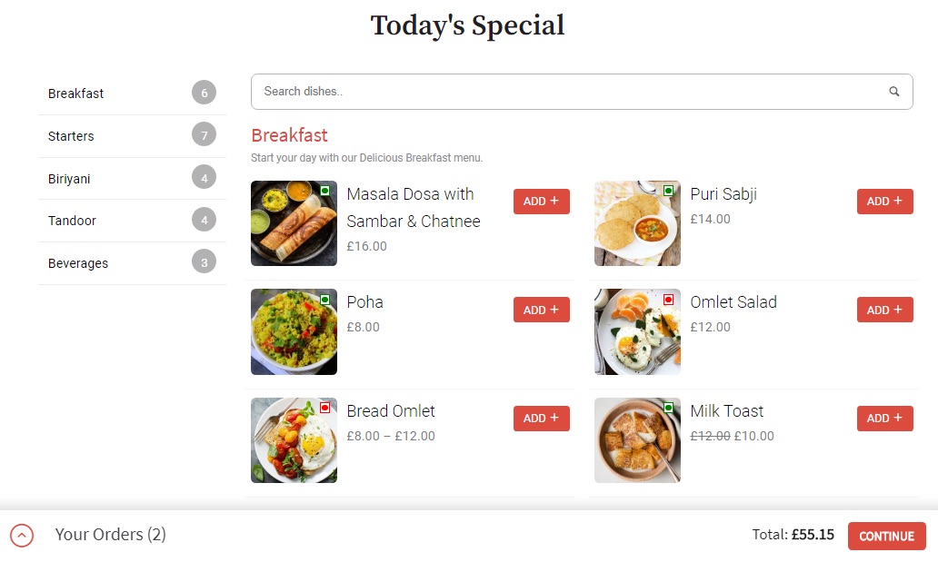 food store wordpress food ordering plugin