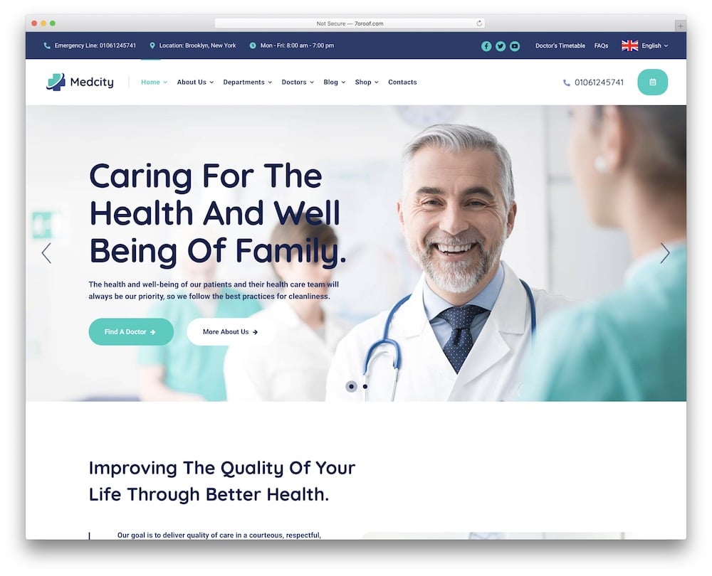 medcity clinic hospital wordpress theme