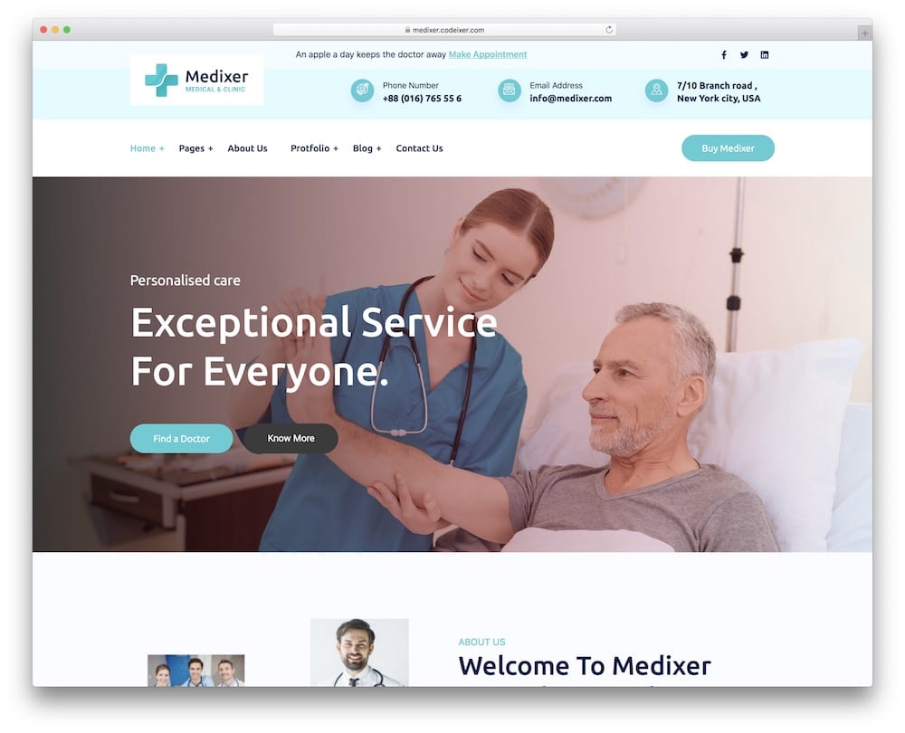 medixer wordpress medical hospital theme