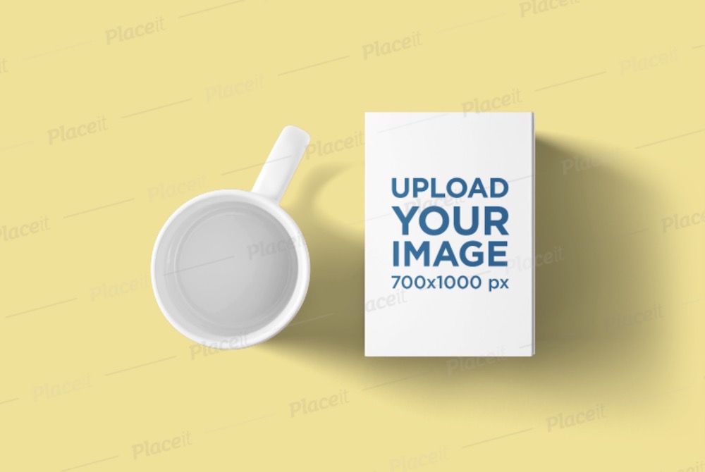 mockup featuring a box and a mug