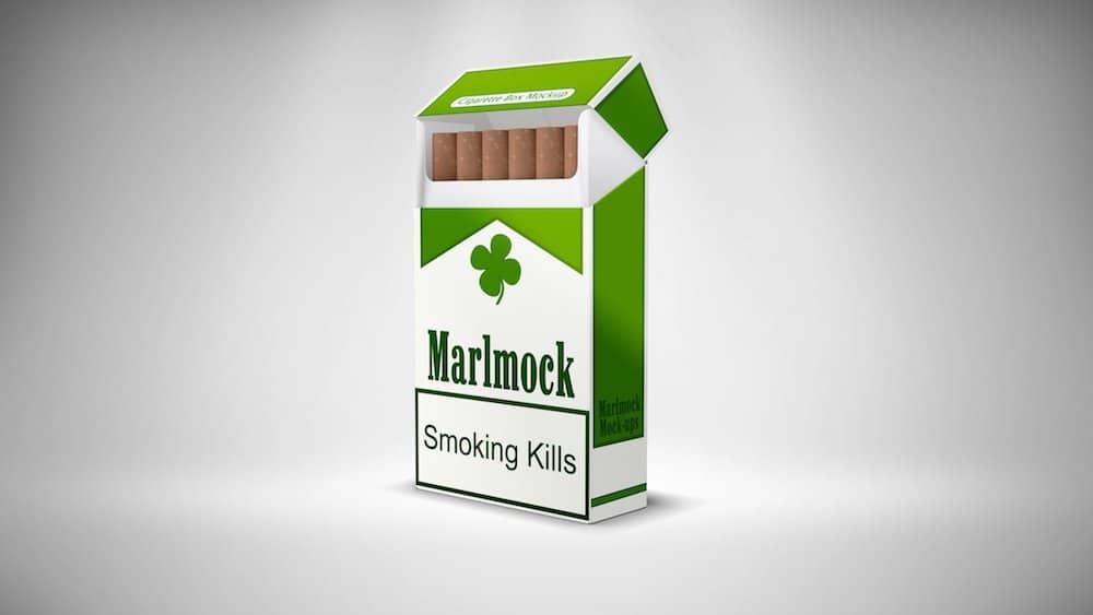 realistic cigarette box psd mockup