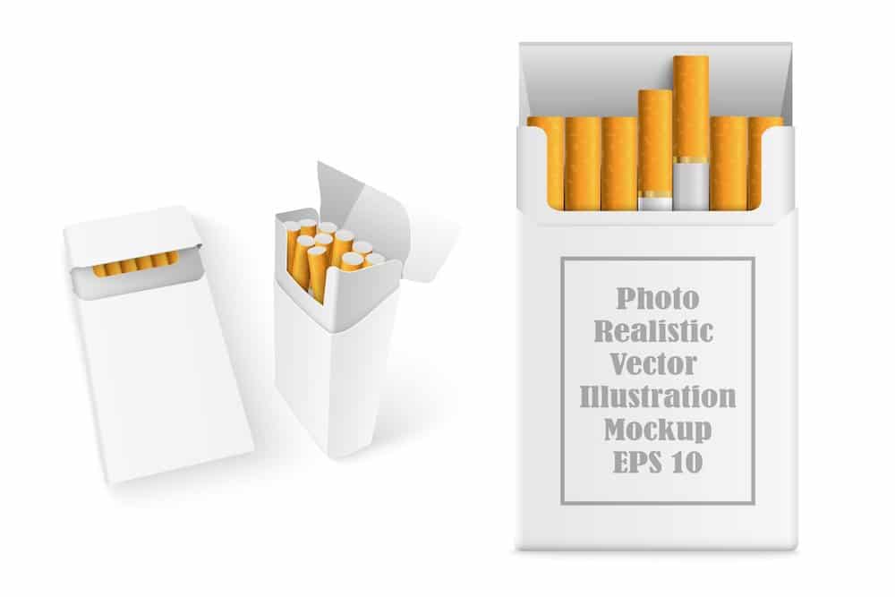 realistic cigarette mockup