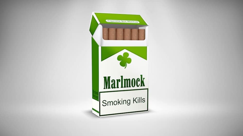 realistic cigarette pack mockup