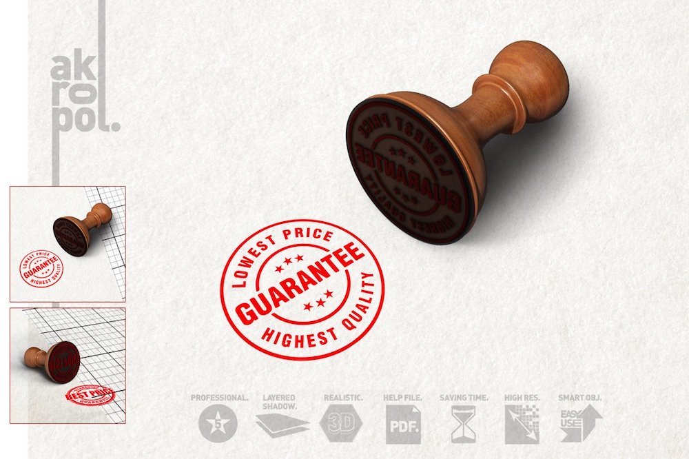 realistic rubber stamp mockup