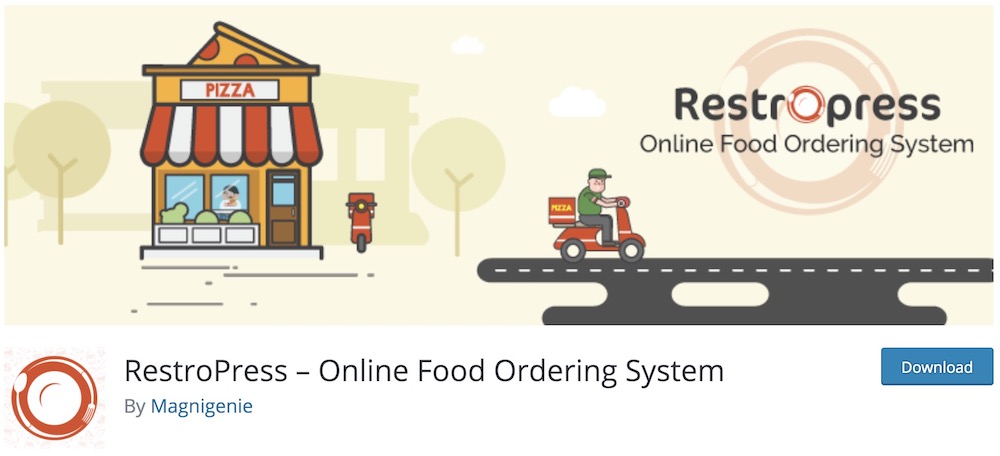 restropress wordpress food ordering plugin