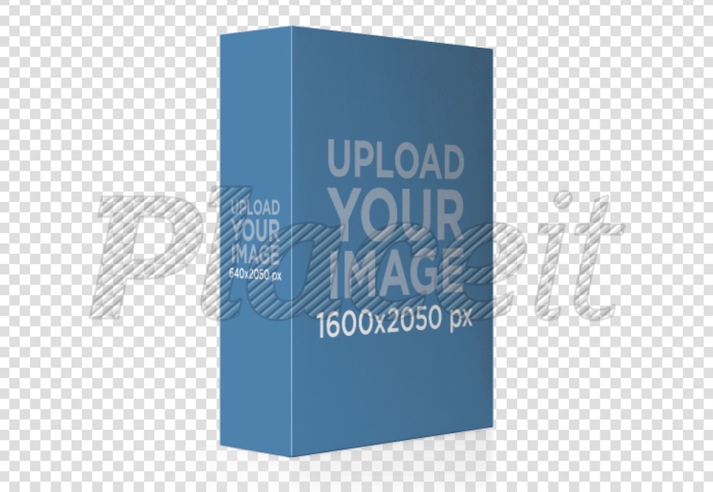 software box mockup transparent background