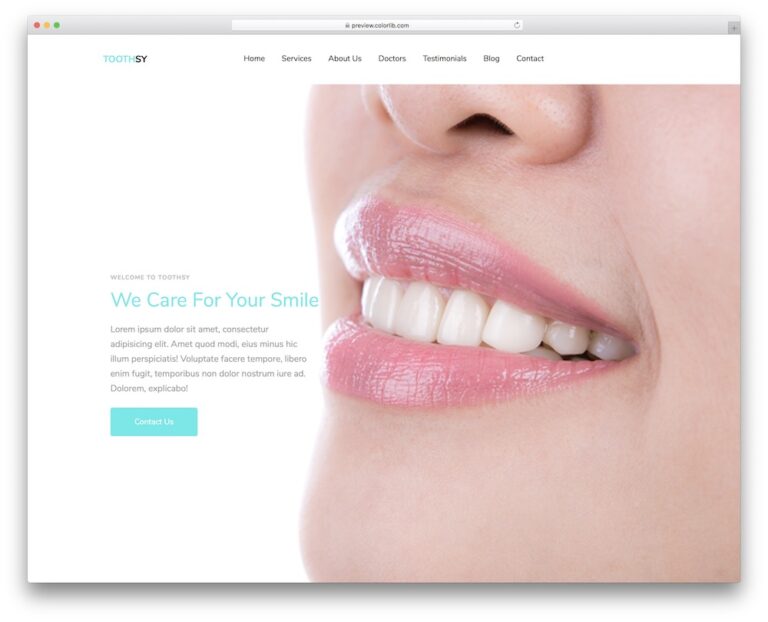 Toothsy 12 Best Dental Website Templates For Dentists