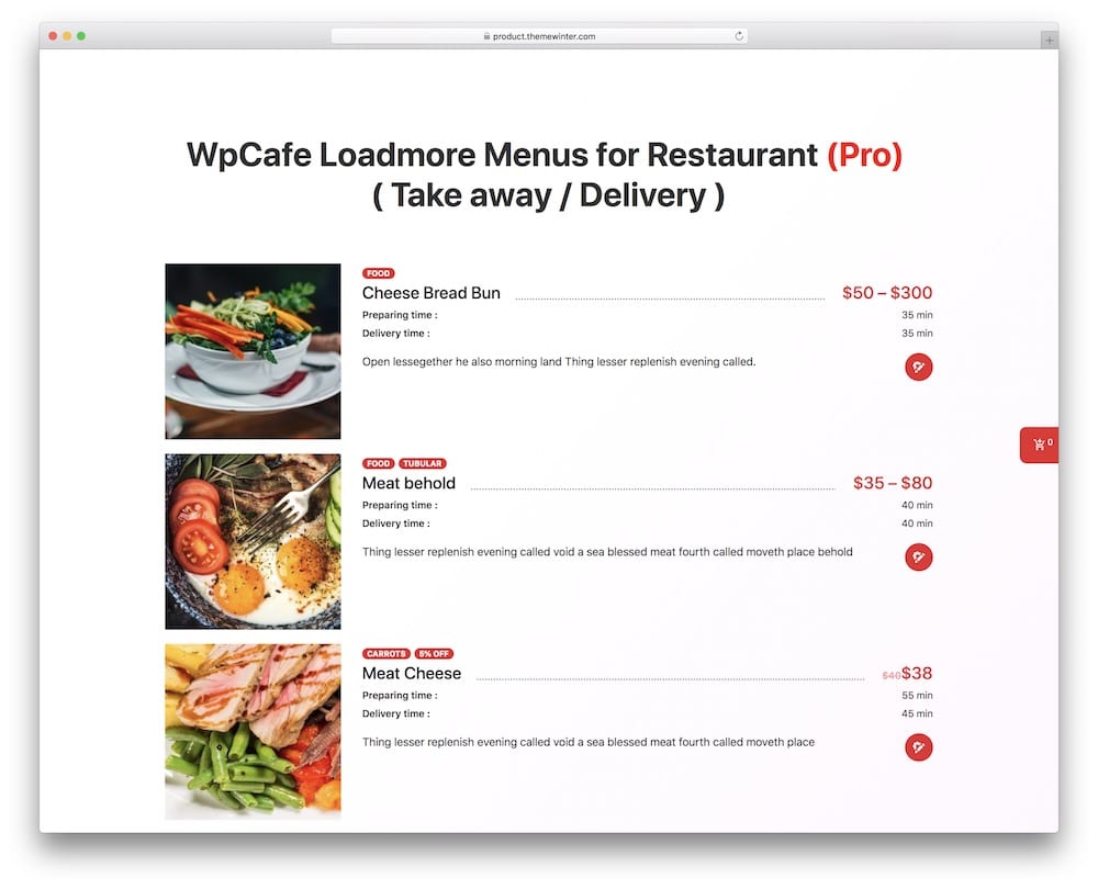 wp cafe restaurant food ordering wordpress plugin