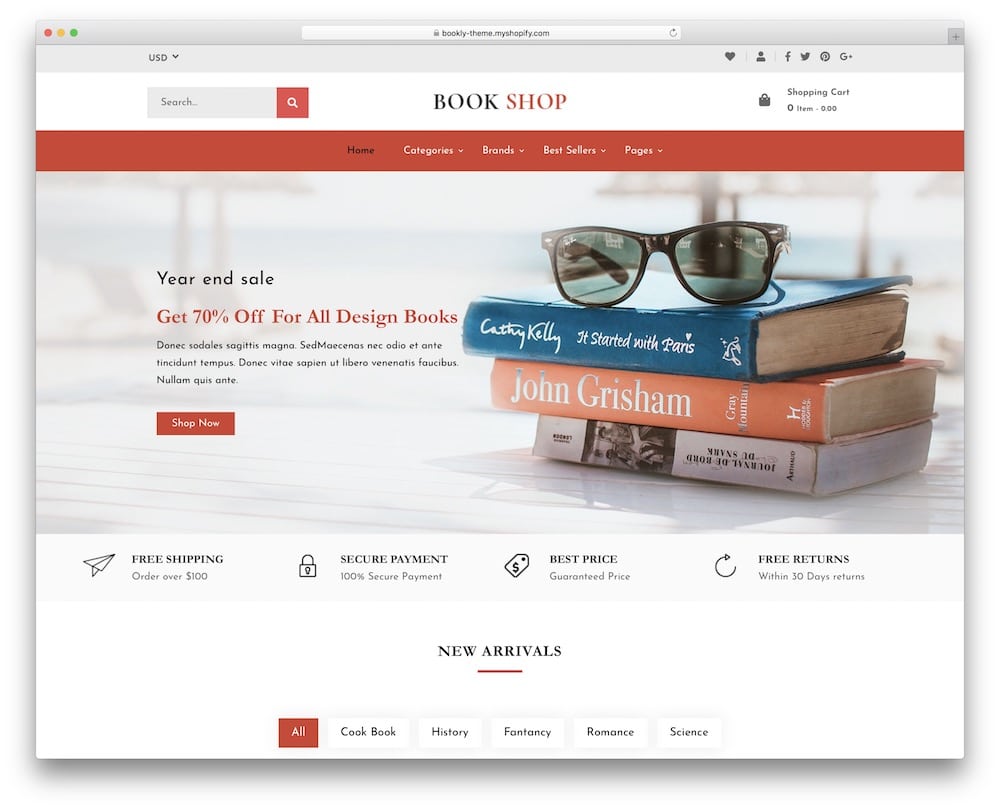 bookly shopify bookstore theme