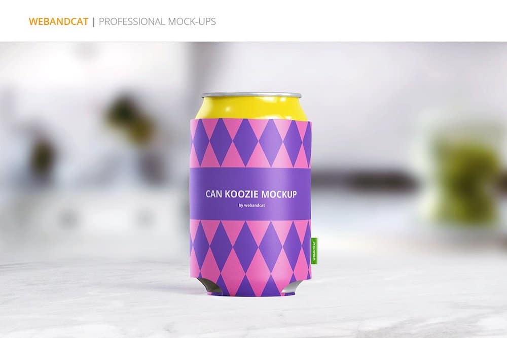 can koozie psd mockup