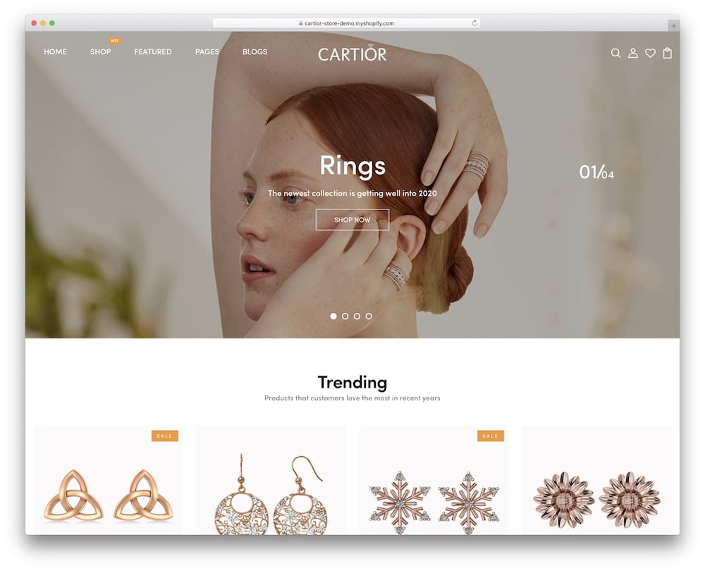 cartior shopify jewelry and accessories theme