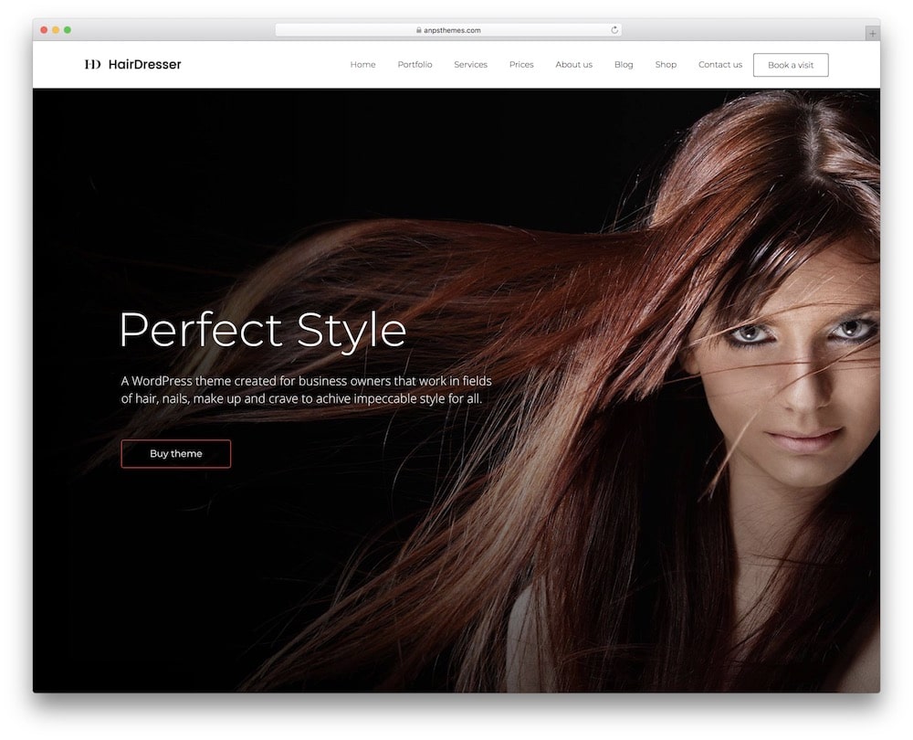 hairdresser wordpress theme