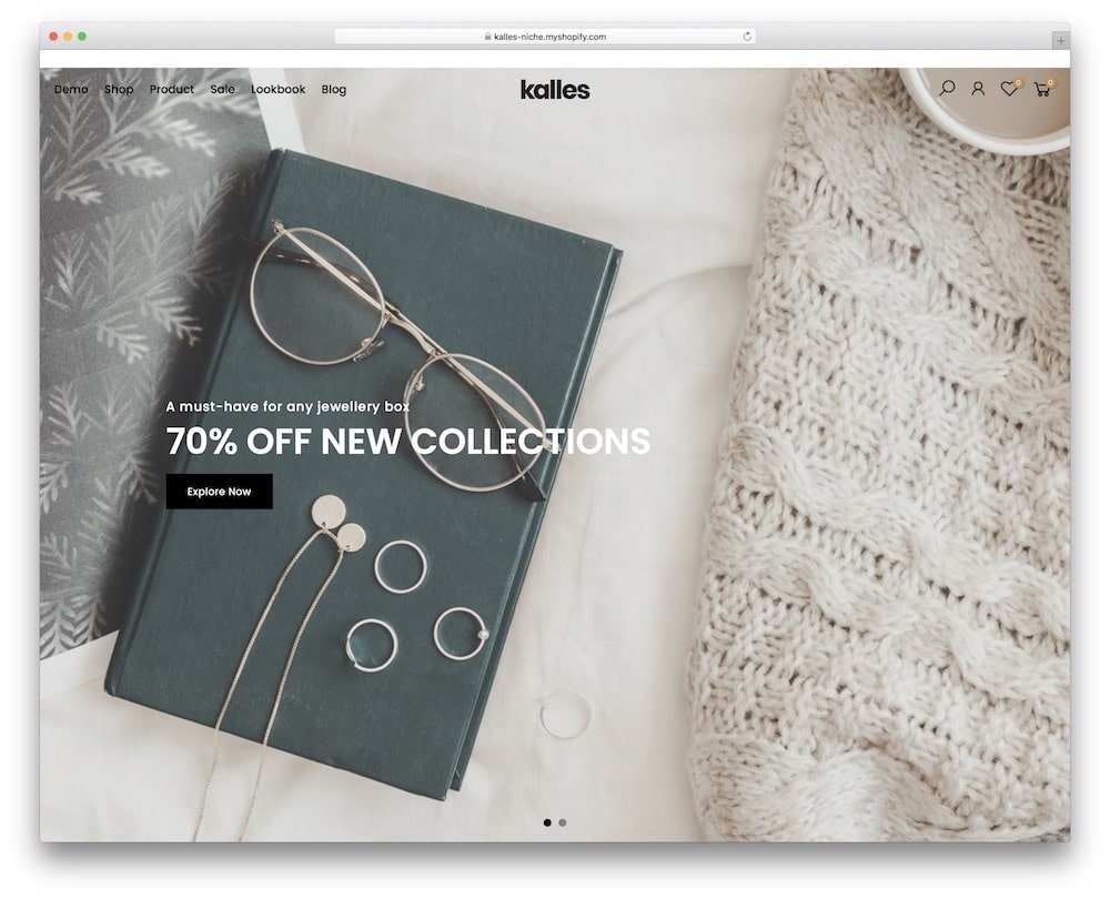 kalles shopify jewelry theme