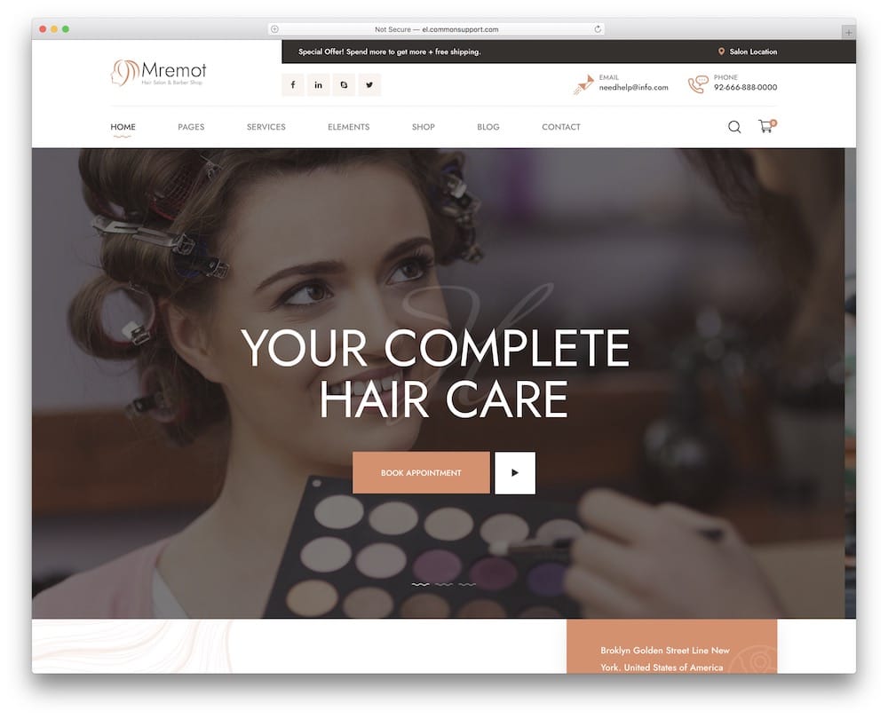 mremot hairstylist wordpress theme