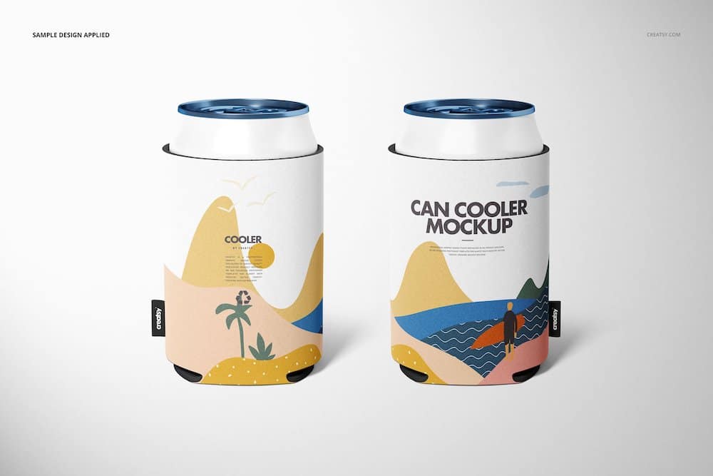 neoprene can cooler mockup