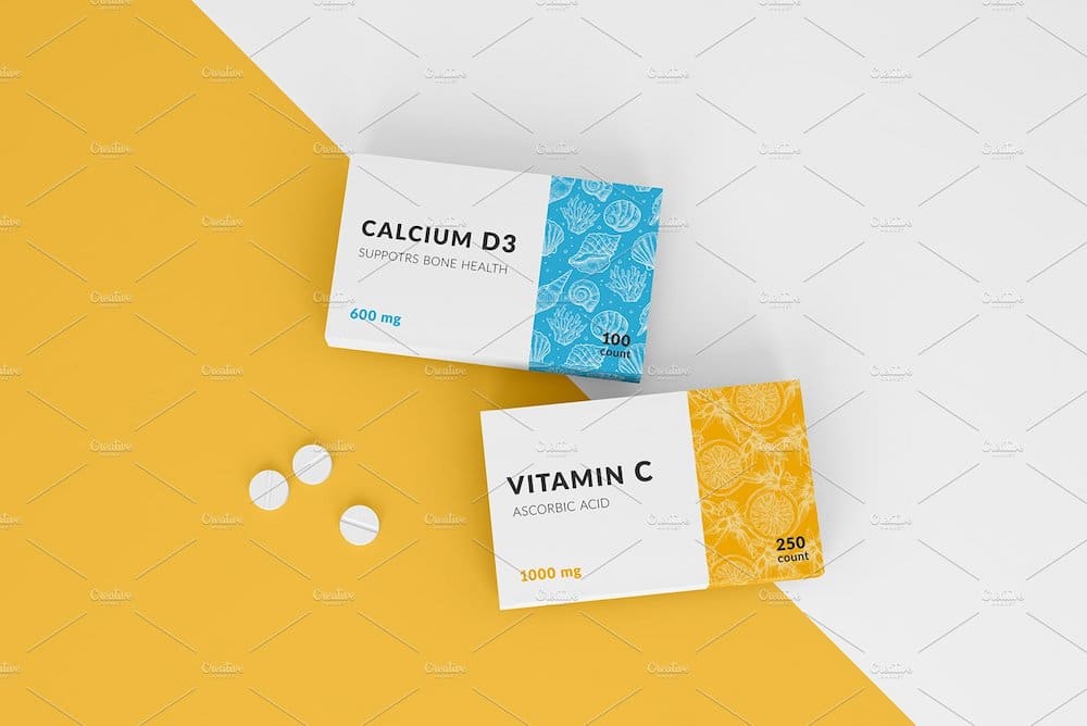 pills boxes mockups