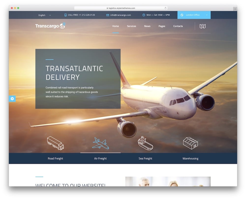 Transcargo Transportation - Tema WordPress