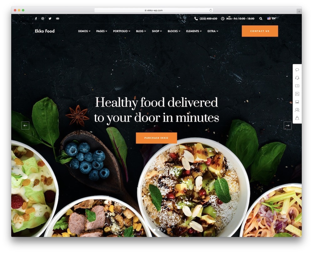 ekko catering wordpress theme