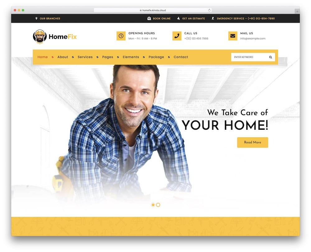 homefix plumber wordpress theme