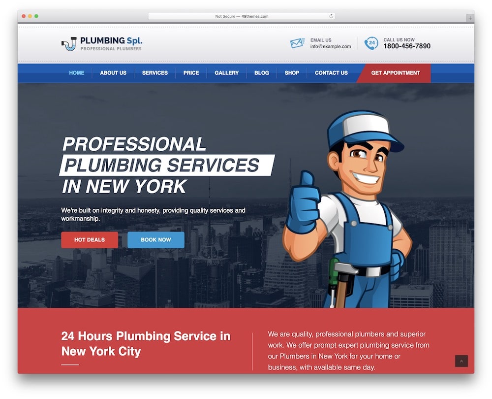 plumbing spl wordpress theme