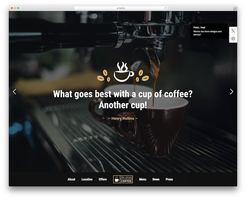 the7 coffee shop wordpress theme