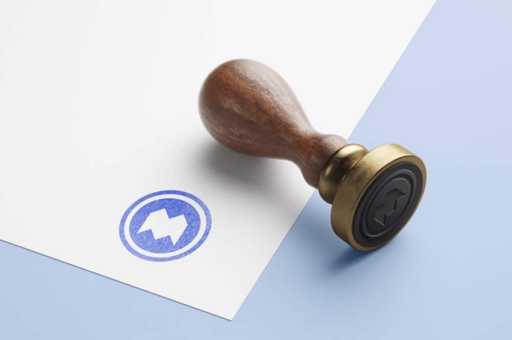 Premium PSD  Personalized stamps mockup