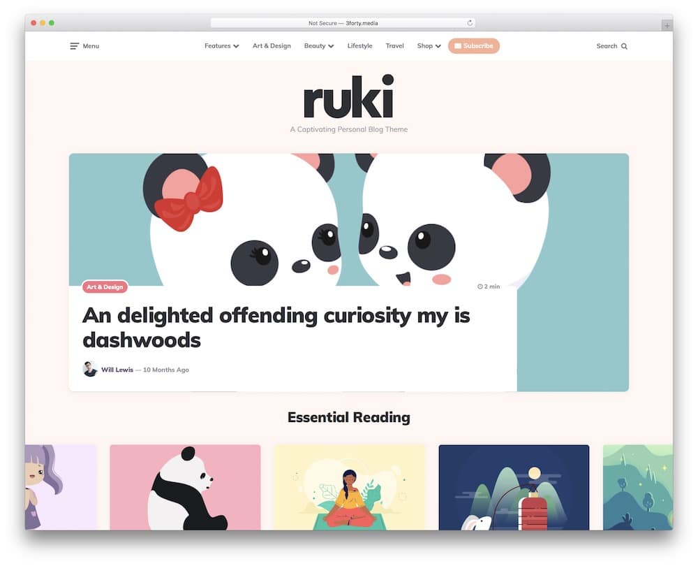 ruki personal blog theme