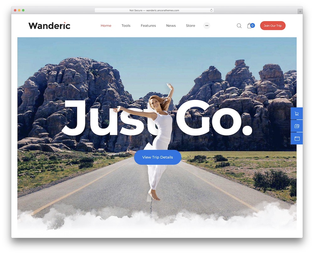 wanderic theme for travel bloggers