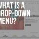 what is a drop-down menu
