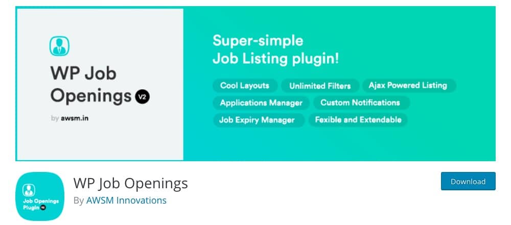 wp job openings plugin
