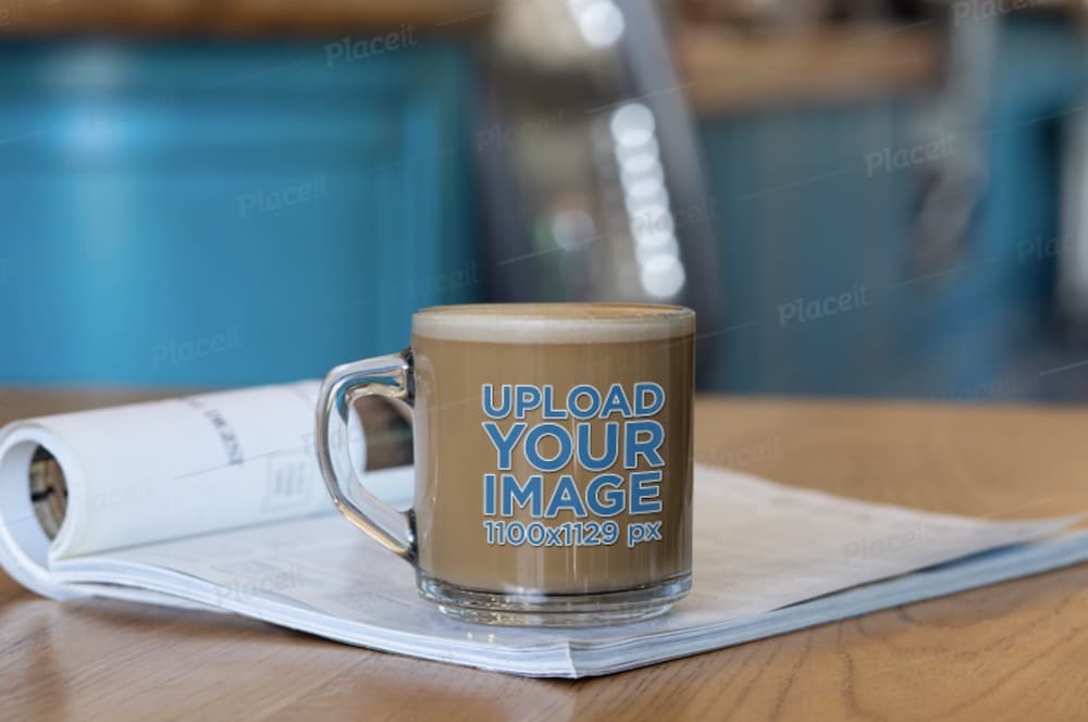 Mother's Day Glass Mug Mockup Clear Glass Mug Mockup Cozy Coffee