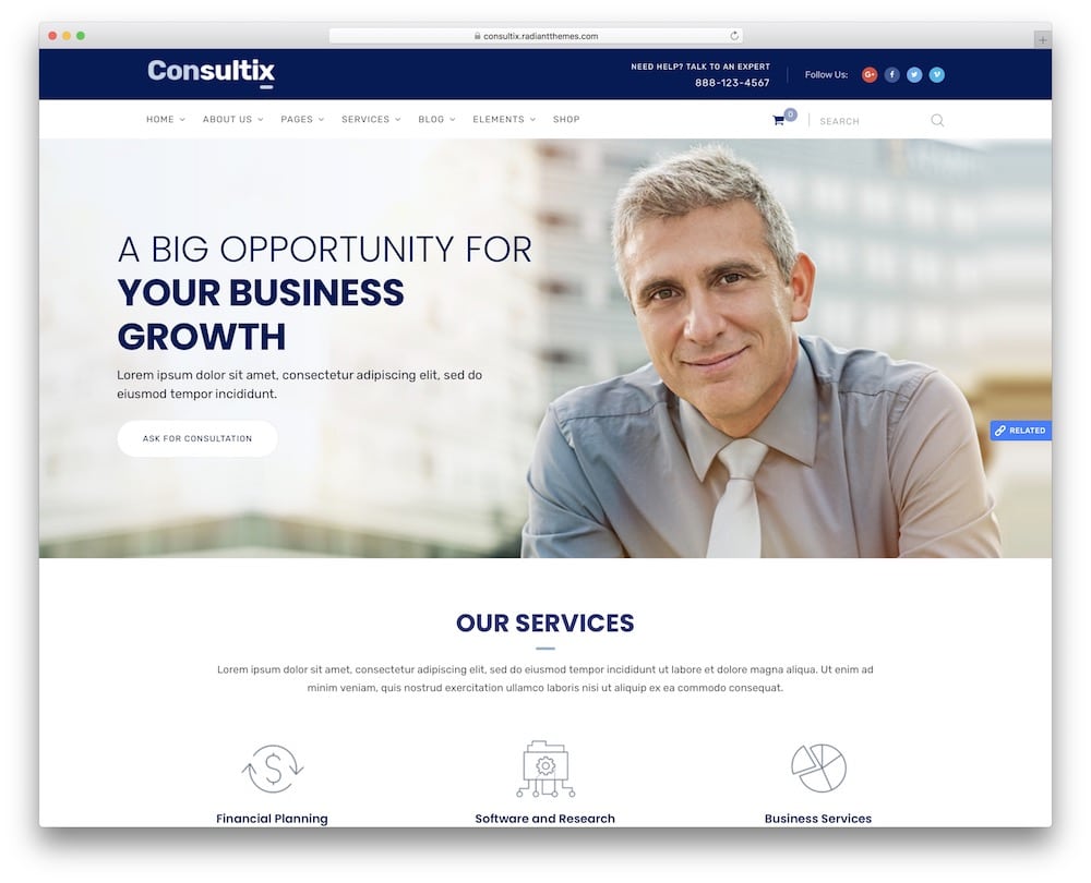 consultix bookkeeping website template