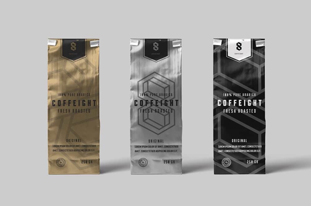 free coffee bag psd mockup