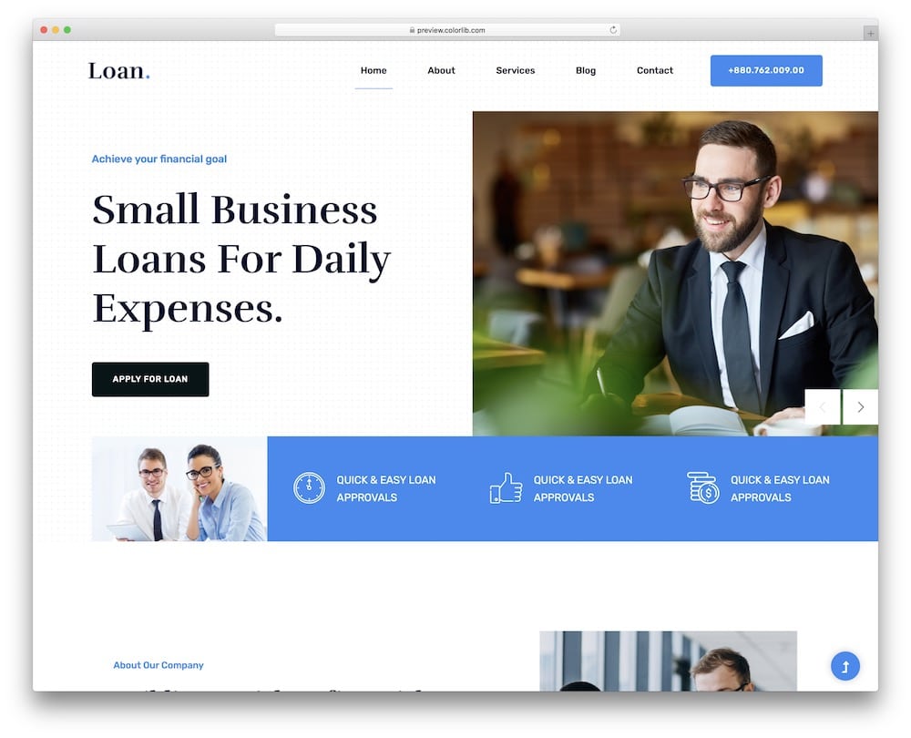 loan accounting firm website template