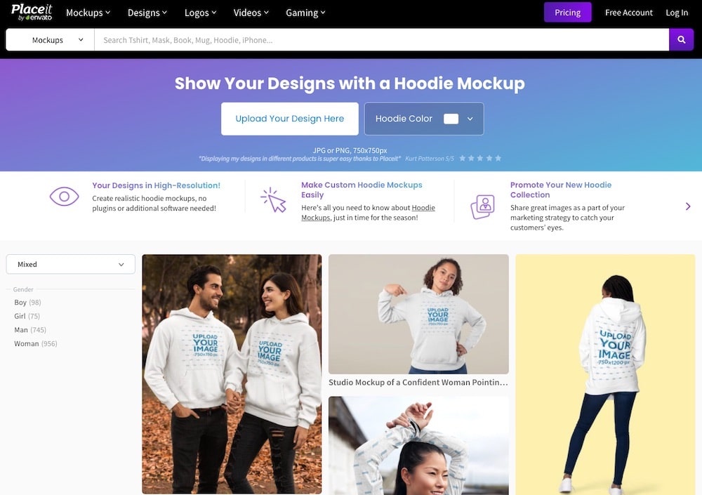 placeit hoodie mockup generator