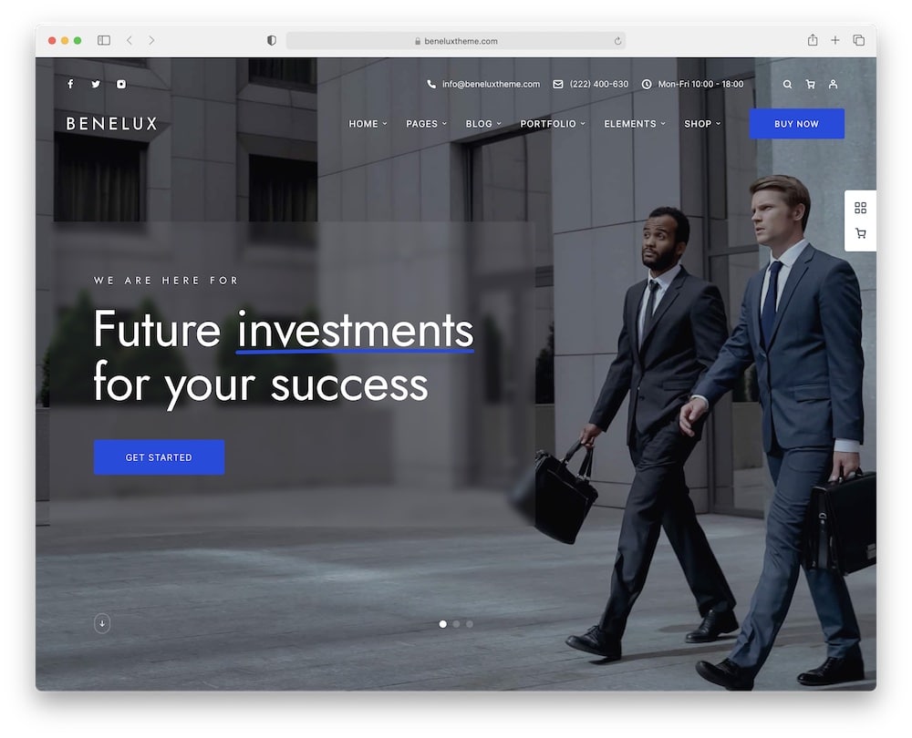 benelux banking wordpress theme